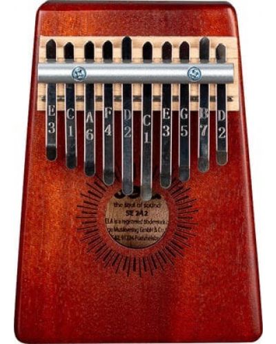 Kalimba, instrument muzical Sela - 10 Mahogany, roșu - 1