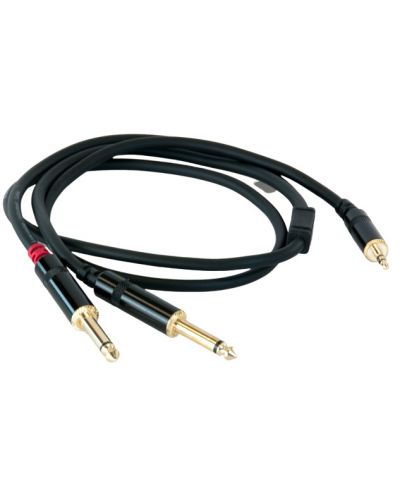 Cablu Master Audio - RCA381, 2x 6.3 mm/3.5 mm, 1m, negru - 1