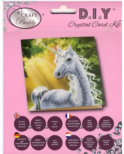 Card de tapițerie cu diamante Craft Buddy - Sunny Unicorn - 1
