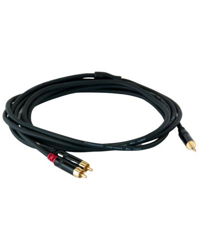 Cablu Master Audio - RCA351/3, 2x RCA/3.5mm, 3m, negru - 1
