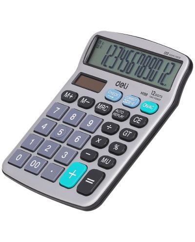 Calculator Deli Core - EM19810, 12 dgt, cu panou metalic - 2