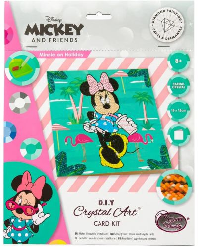 Craft Buddy Diamond Tapestry Card - Minnie Mouse în vacanță - 1