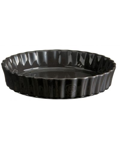 Formă ceramică pentru prăjituri Emile Henry - 2.8 L, 32 cm, neagră - 1