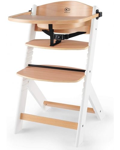 Scaun de masa pentru copii KinderKraft - ENOCK de lemn/picioare albe - 1