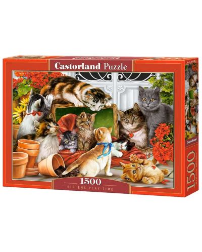 Puzzle Castorland de 1500 piese - Jocul pisicilor - 1
