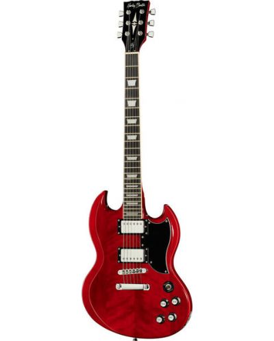 Chitară electrică Harley Benton - DC-580 CH Vintage, roşie - 1