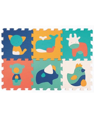 Covoraș puzzle cu animale Ludi - 90 x 60 x 1,2 cm - 1