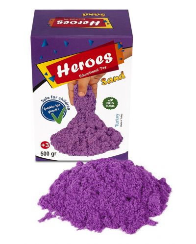 Nisip kinetic in cutie Heroes - Culoare violet, 500g - 2