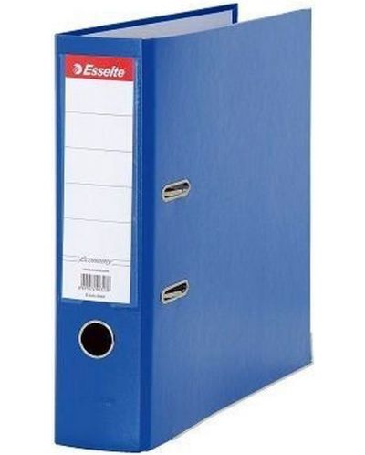 Dosar Esselte Eco - A4, 7,5 cm, PP, margine metalica, eticheta detasabila, albastru - 1
