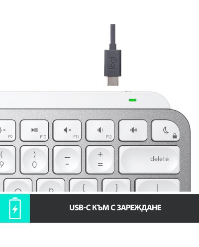 Tastatură Logitech -  MX Keys Mini for Mac, wireless, gri - 8