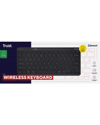 Tastatură Trust - Lyra Compact, wireless, neagră - 4