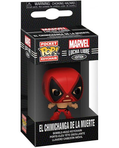 Breloc Funko Pocket POP! Marvel: Lucha Libre Edition - El Chimichanga De La Muerte (Deadpool) - 2