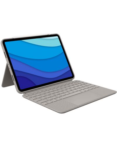 Logitech Keyboard - Combo Touch, iPad Pro 11" 1st, 2nd, 3rd gen, Sand - 1