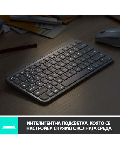 Tastatura Logitech - MX Keys Mini, wireless, roz - 5