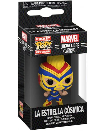 Breloc Funko Pocket POP! Marvel: Lucha Libre Edition - La Estrella Cosmica (Captain Marvel) - 2