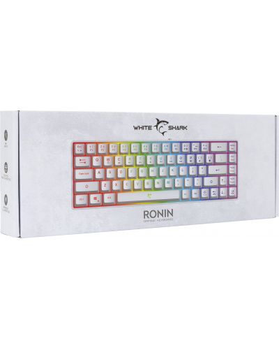 Tastatură  White Shark - RONIN, US, alb - 5