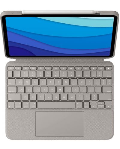 Logitech Keyboard - Combo Touch, iPad Pro 11" 1st, 2nd, 3rd gen, Sand - 2