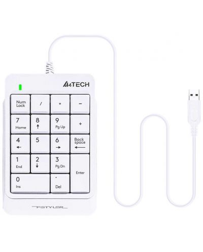 Tastatura A4tech - FK-13P FStyler, alba - 2