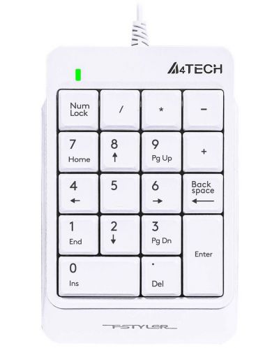 Tastatura A4tech - FK-13P FStyler, alba - 1