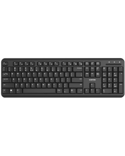 Tastatura Canyon - CNS-HKBW02-BG, wireless, neagra - 1