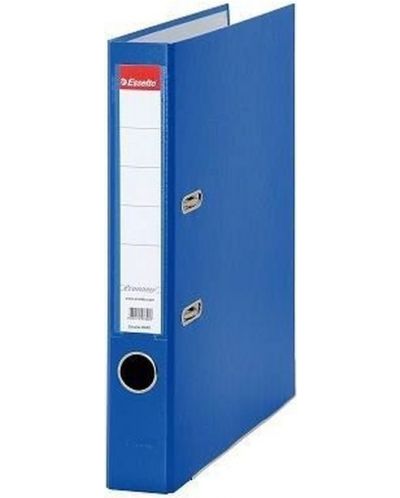 Dosar Esselte Eco - A4, 5 cm, margine metalica, eticheta detasabila, albastru - 1