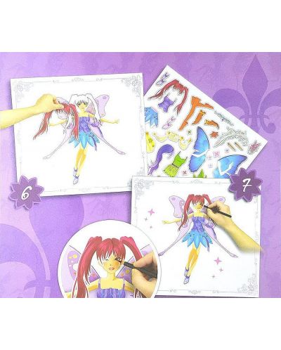Carte de desen cu stickere si sabloane Folia - O lume magica - 4