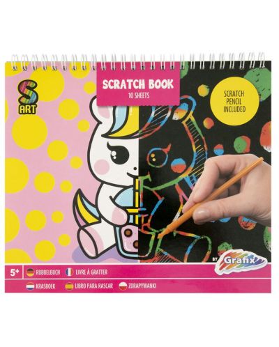 Grafix Scratch Book - Unicorn, 10 foi - 1