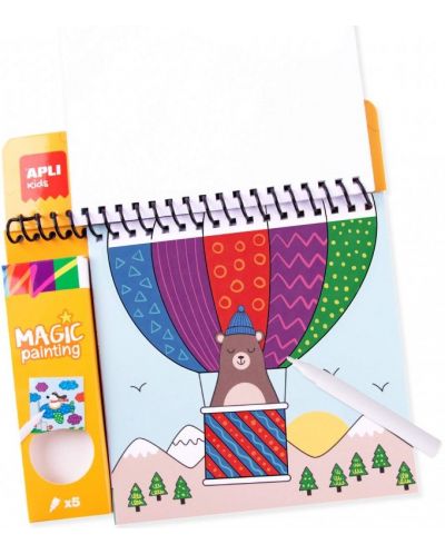 Carte de colorat Apli Kids - cu 5 markere magice - 2