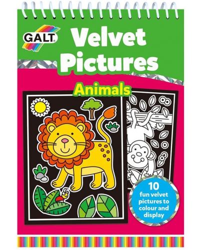 Carte de colorat catifea Galt - Animale - 1