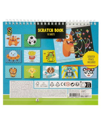 Grafix Scratch Book - Monster, 10 foi - 2