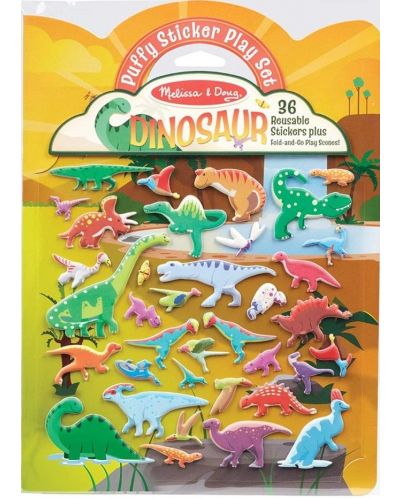 Carte cu stickere Melissa & Doug - Dinozauri, reutilizabile - 1