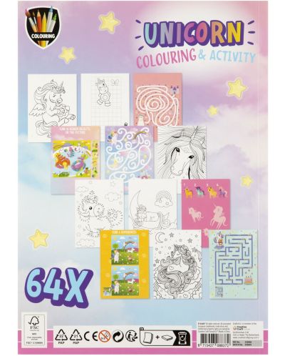 Carte de colorat și activități Grafix Unicorn - 2