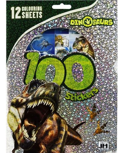 Carte cu 100 de stickere Sense - Dinozauri - 1
