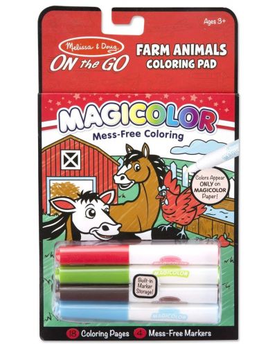 Carte de colorat Melissa & Doug - Animale din ferma - 1