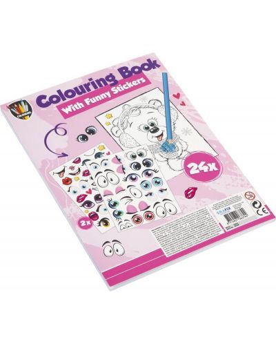 Carte de colorat Grafix - A4, cu autocolante, pentru fetiță - 2