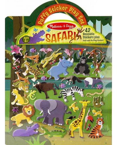 Carte cu stickere Melissa & Doug - Safari, reutilizabile - 1