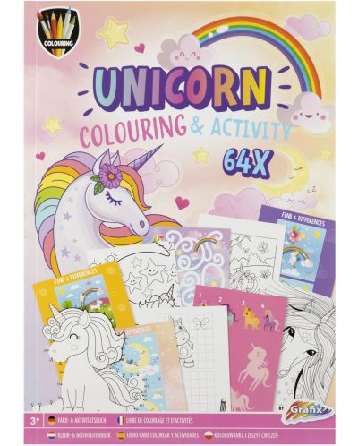 Carte de colorat și activități Grafix Unicorn - 1