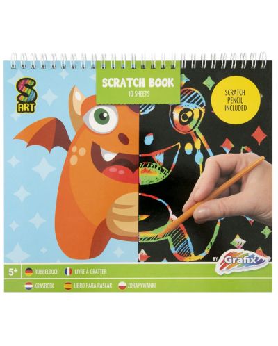 Grafix Scratch Book - Monster, 10 foi - 1