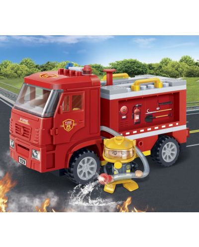 Constructor BanBao - Camion de pompieri, 112 bucăți - 3