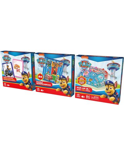 Set de jocuri de masă Spin Master: Paw Patrol Bundle - Jumbo Cards, Pop-Up Game, Puzzle - 1