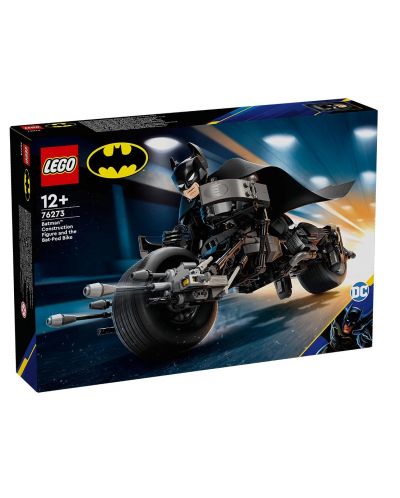 Constructor  LEGO DC Comics Super Heroes -  Figurină de construcție Batman și motocicleta (76273)  - 1
