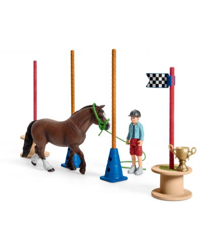 Set Schleich Farm World Horses - Cursa de agilitate cu ponei - 3