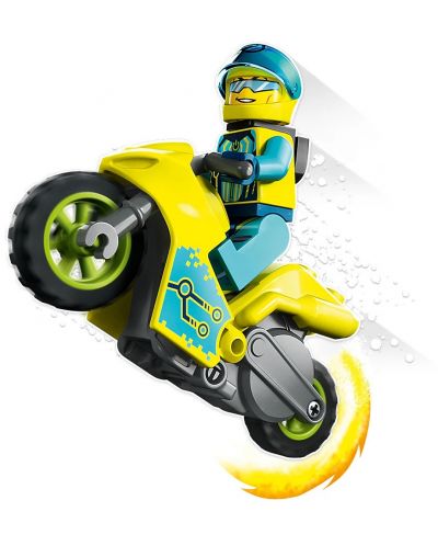 Constructor Lego City - Stuntz, motocicletă cascadoră Cyber (60358) - 6
