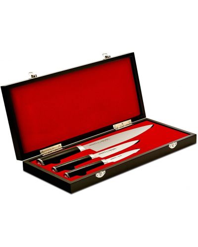 Set de 3 cuțite în cutie cadou Samura - MO-V, mâner negru - 3