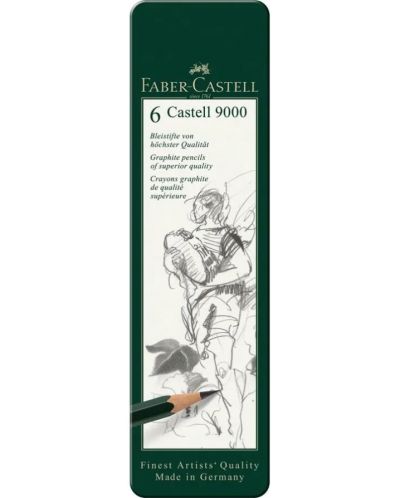 Set de creioane Faber-Castell 9000 - 6 bucăți - 1