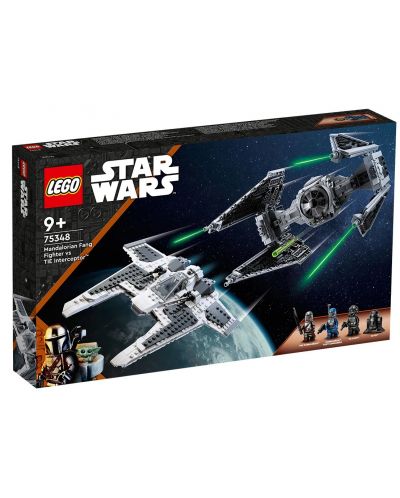 Constructor LEGO Star Wars - Mandalorian Fang Fighter vs. TIE Interceptor (75348) - 1