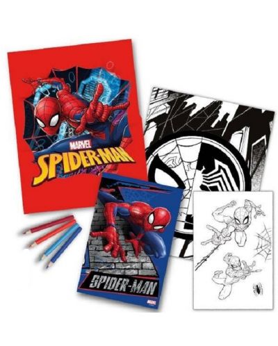 Set de colorat cu licență pentru copii - Spider-Man - 2