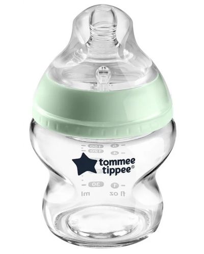 Set nou-nascuti Tommee Tippee - Easi-Vent, din sticla + perie pentru biberoane - 3