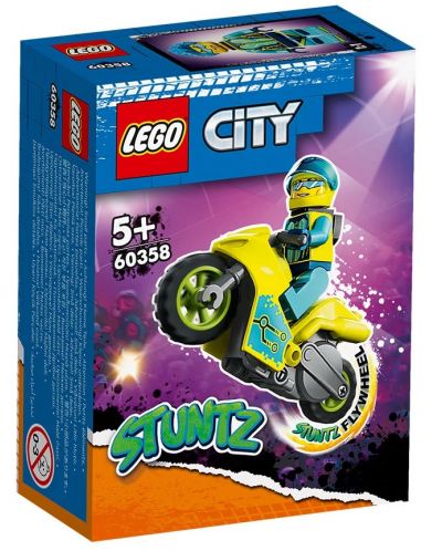 Constructor Lego City - Stuntz, motocicletă cascadoră Cyber (60358) - 1
