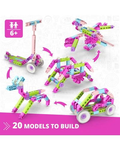 Set de construcție Engino Creative - 20 de modele pentru fete - 9